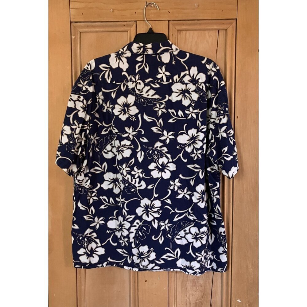 Hilo Hattie Mens Vintage Y2K (2) SET Hawaiian Floral Shirts Sz Large Blue SP EXC - Picture 7 of 12